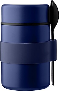 Stainless steel double walled lunch pot Niko, blue