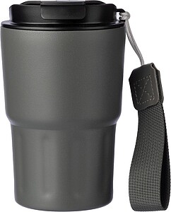 Stainless steel double walled mug Louisa