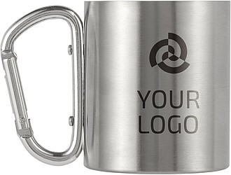 Stainless steel, double walled travel mug (200 ml)