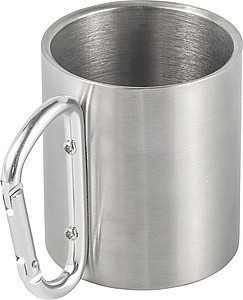 Stainless steel, double walled travel mug (200 ml)