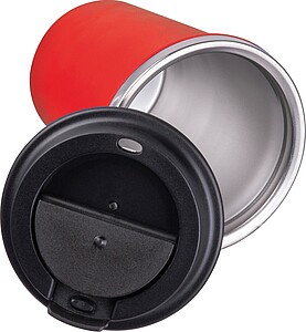 Stainless steel drinking cup 350ml, red