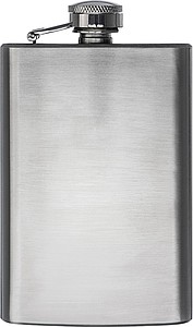 Stainless steel hip flask, grey