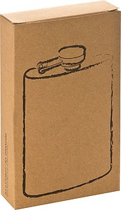 Stainless steel hip flask, grey