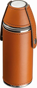 Stainless steel hip flask with 2 pins