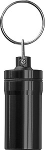 Stainless steel keychain container, black