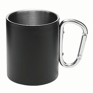 Stainless steel mug "deep valley", black