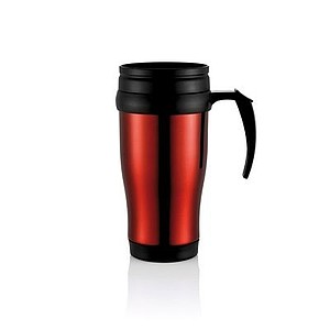 Stainless steel mug, red