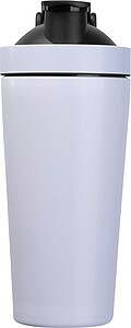 Stainless steel protein shaker, 750 ml, white