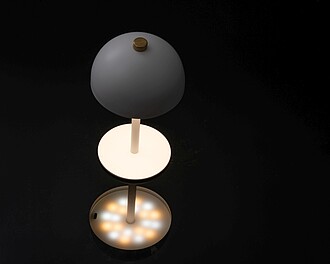 Stainless steel table lamp, white