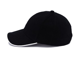 STAN six panel cap, black