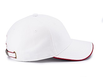 STAN six panel cap, white