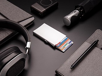 Standard aluminium RFID cardholder,silver