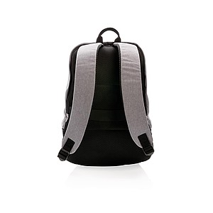 Standard RFID anti theft backpack PVC free, grey/black