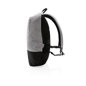 Standard RFID anti theft backpack PVC free, grey/black