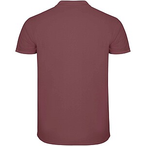 Star short sleeve mens polo, berry red