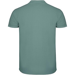Star short sleeve mens polo, calm blue