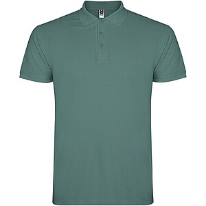 Star short sleeve mens polo, calm blue