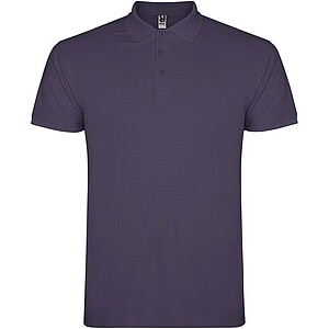 Star short sleeve mens polo, lilac