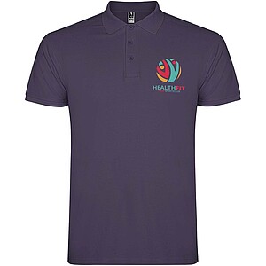 Star short sleeve mens polo, lilac