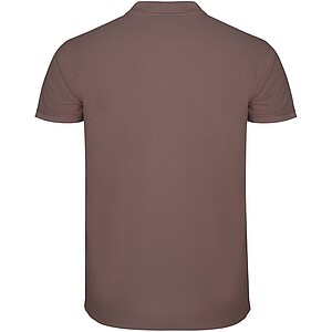 Star short sleeve mens polo, pale red