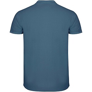 Star short sleeve mens polo, storm blue