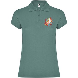 Star short sleeve womens polo, calm blue
