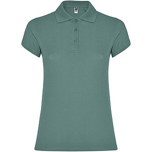 Star short sleeve womens polo, calm blue