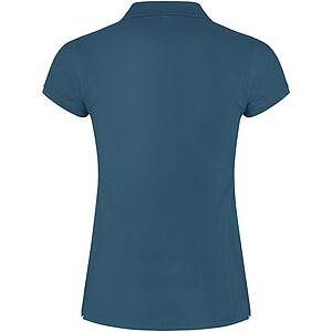 Star short sleeve womens polo, storm blue