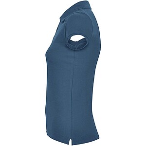 Star short sleeve womens polo, storm blue