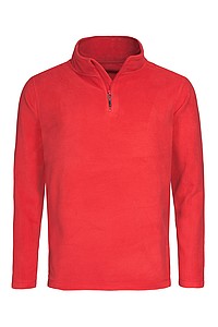 Stedman Active Fleece Half Zip Jacket, scarlet red, L