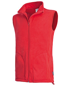 Stedman Active Fleece Vest Men, scarlet red, L