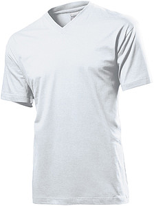 Stedman Classic-T V-neck Men, white, L