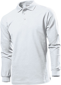 Stedman Polo Long Sleeve, white, L