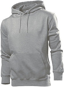Stedman Sweatshirt Hooded Men, grey heather, XL