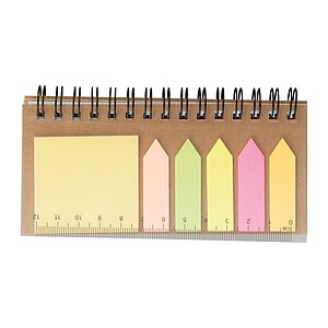 Sticky note set with spiral pad, multicolor