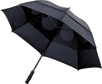 Storm-proof vented umbrella Black