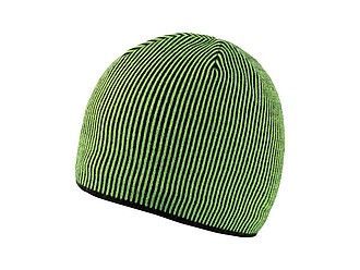 Stripe winter hat, green