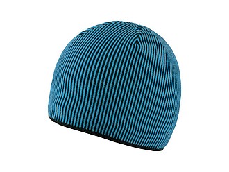 Stripe winter hat, turquoise
