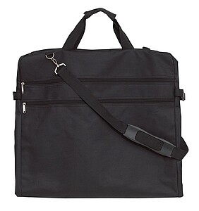 Suit bag "Smoking" with stable metal hanger and extra Velcro pocket,colour black