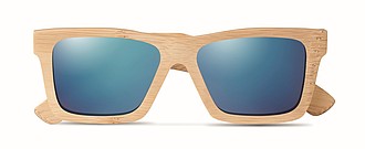Sunglasses and case in bamboo