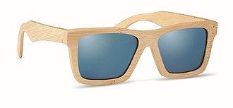 Sunglasses and case in bamboo