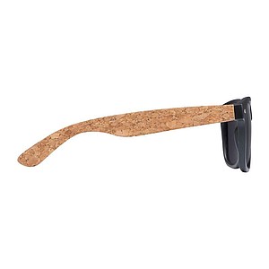 Sunglasses with cork covered temples