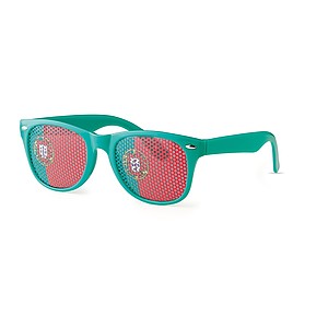 Sunglasses with flag lenses