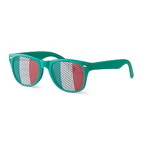Sunglasses with flag lenses