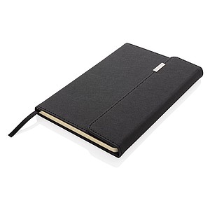 Swiss Peak deluxe A5 notebook and pen set,black