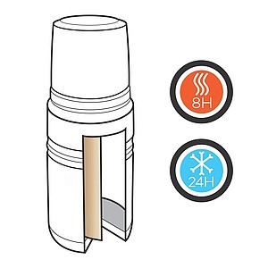 Swiss Peak Elite 0.5L copper vacuum flask, black