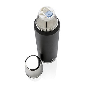 Swiss Peak Elite 1L copper vacuum flask, black