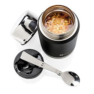Swiss Peak Elite copper vacuum food container, black