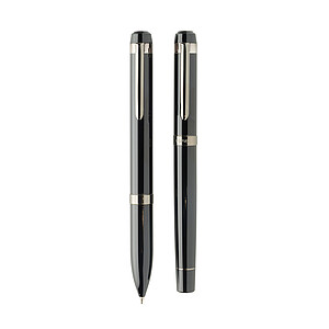 Swiss peak OSLO recycled stainless steel deluxe pen set