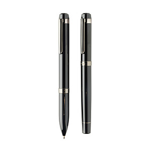 Swiss peak OSLO recycled stainless steel deluxe pen set